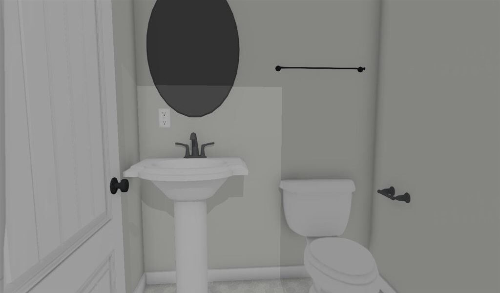 Avalon Half Bathroom mount pleasant home builder, build a house in mount pleasant, mount pleasant custom home builders
