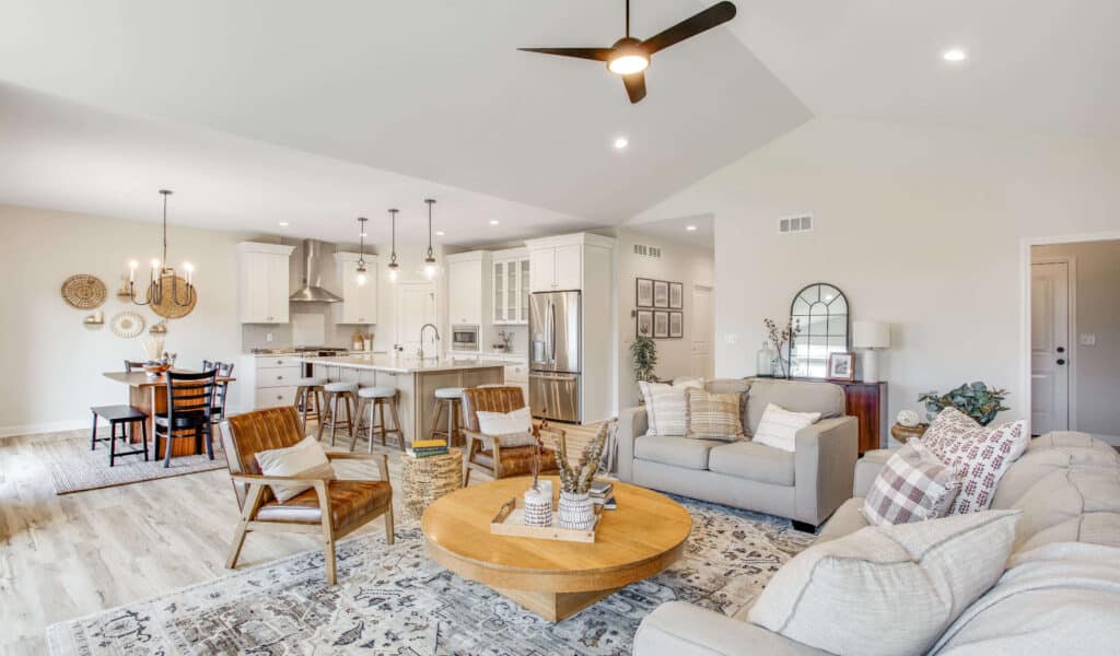 2022 Parade of Homes Model - The Maxwell Model Home by Bear Homes Open Kitchen and Livingroom Floor Plan