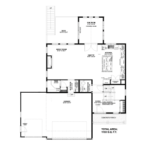 1st floor, floor plans of the Parade Home Model, The Sullivan, by Bear Homes; 2024