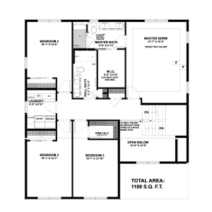 Second Floor; Floor plans of the RKBA Parade Home Model, The Sullivan, by Bear Homes; 2024